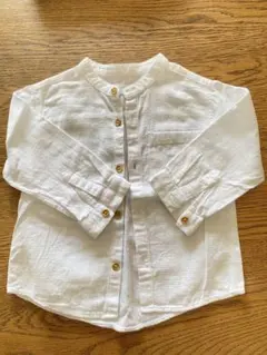 ZARA 七分袖シャツ ホワイト 86cm
