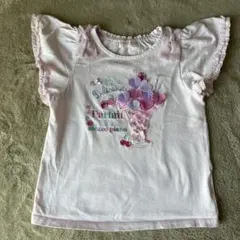 フリル袖アイスクリームTシャツ　メゾピアノ