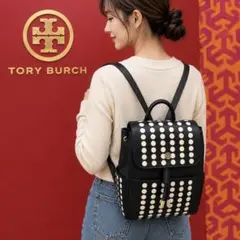 【美品】TORY BURCH サフィアーノレザー ドット ミニバックパックのサムネイル