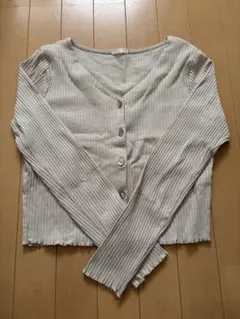 GUアイボリー長袖カーディガン Mサイズ