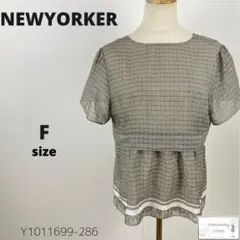 美品 NEWYORKER ニューヨーカー トップス ブラウス 総柄 半袖