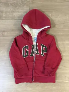 GAP フリース内側 赤 パーカー 100cm