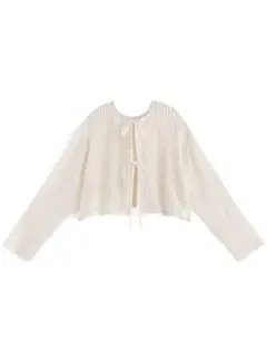 [GRL]前後2Wayメッシュリボンカーディガン[fo1914]