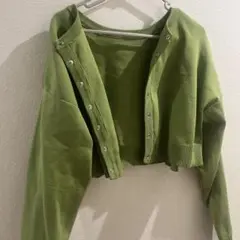 w closet カーディガン　羽織　春秋　グリーン