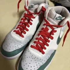 NIKE ハイカットスニーカー ホワイト/グリーン/レッド