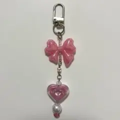 ハンドメイド 縦型ビーズストラップ キーホルダー 推し活 ビビット