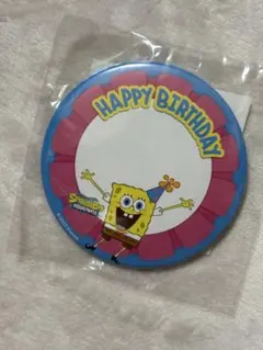 スポンジボブ HAPPY BIRTHDAY 缶バッジ