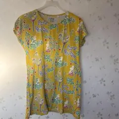 ユニクロ UT ムーミン チュニック ワンピース フレンチスリーブ 黄 Ｍ