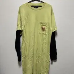 Stussy ポケット付きTシャツ Mサイズ ライムグリーン