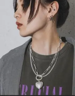 【未使用】 firm heart チェーンネックレス　2連付き！