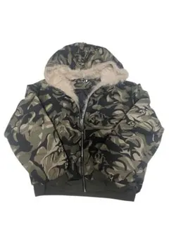 【即日発送】　迷彩柄　ファージャケット　ファーダウン　ファーパーカー　opium