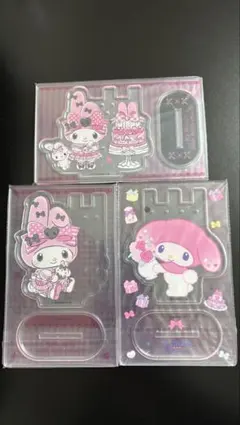 マイメロ50th クロミ20th アクセサリーアクリルスタンド　3個セット