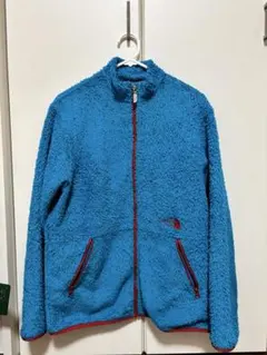ノースフェイス　フリースジャケット 青　赤