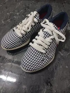 リーボック イージートーン ギンガムチェック スニーカーネイビー×ホワイト