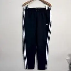 adidas ラインスウェットパンツ 2XL 黒　E184