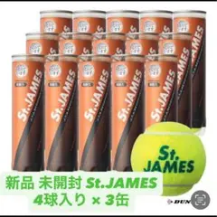 新品 St.JAMES テニスボール 4球入り×3缶