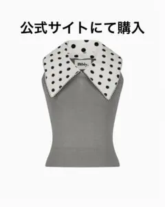 Bibiy. ノースリーブ ドット柄襟付きBETTY DOT TOP グレー Bibiy. ノースリーブ ドット柄襟付きBETTY DOT TOP グレー - メルカリ