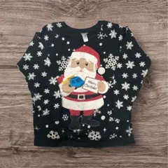 古着 スウェット クリスマス トレーナー　サンタクロース 雪 2XL