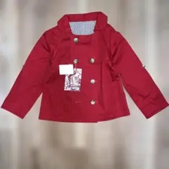新品タグ付ユナイテッドアローズ kids100-115ダブルトレンチコート赤