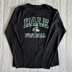 USA古着 HALE FOOTBALL 長袖カットソー ロンT ブラック　安い