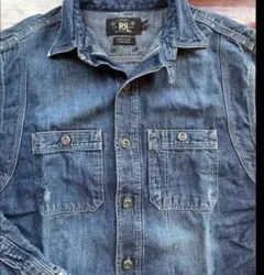 RRL Work Metal Button Shirt S