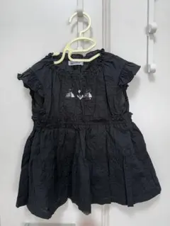 familiar 黒 ノースリーブチュニック