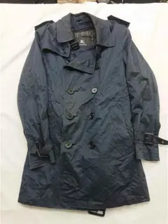 &バーバリー ブラックレーベル トレンチコート ネイビー系 メンズ M