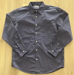 GU チェック柄長袖シャツ