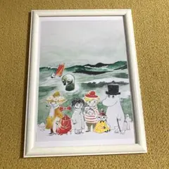 ムーミン村の記念写真フレーム付きポスター