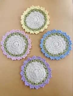 ★母の日ギフトにも♪花束にもなるコットンコースター⭐︎ハンドメイド★【５】