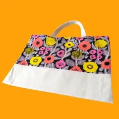 レッスンバッグ　絵本袋　お花