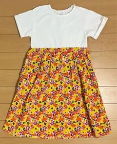 【美品】アプレレクール カラフルボタニカルワンピース 130cm 花柄