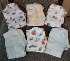 ユニクロ　長袖ボディスーツ　90cm　6枚