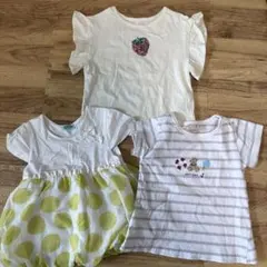 女の子　Tシャツ　半袖　プティマイン　H&M スパンコール　トップス　まとめ