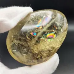 最終値下げ 希少 魔晶ゼウス 天然石 虹入りファントムスモーキーシトリン 握り石