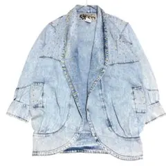 90sUSA製 GAZOZ デニムジャケット スタッズ コクーン ドルマンc70