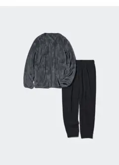 UNIQLO フリースセット XL ダークグレー