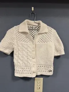 TOMMY JEANS 半袖カーディガン XS ホワイトのサムネイル