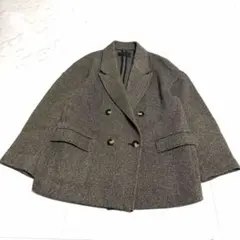 24年製 untitled アンタイトル ゆったり ミドル丈へリンボーンPコート
