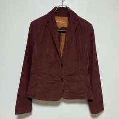 エディー・バウアー　バーガンディ色コーデュロイ ジャケット　レトロ　レディース