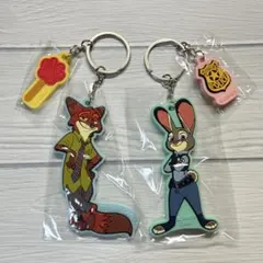 ズートピア　ジュディ　ニック　ラバーキーホルダー　キーチェーン