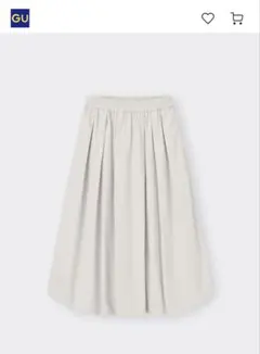 GU バブルヘムミディスカートQ 3XL ナチュラル