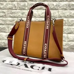 超美品　COACH　コーチ　スミストート　2way　ショルダーバック　レザー