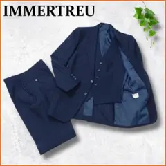 定番✨　イマートル　メンズ　スーツ　セットアップ　3ピース　ネイビー　紺　S