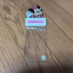 ミニーマウス クリップ付きチケットホルダー
