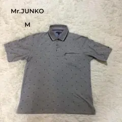 ミスタージュンコ　Mr.JUNKO ポロシャツ 半袖 グレー 総柄 M　メンズのサムネイル