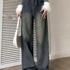 SHEIN ストレート ジーンズ デニム