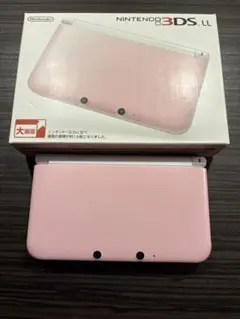 【極美品】NINTENDO 3DS LL ピンク×ホワイト＋純正アダプタ