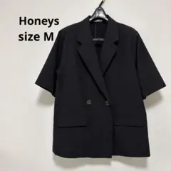 Honeys半袖メッシュテーラードジャケット M