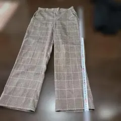 チェック柄パンツレディース